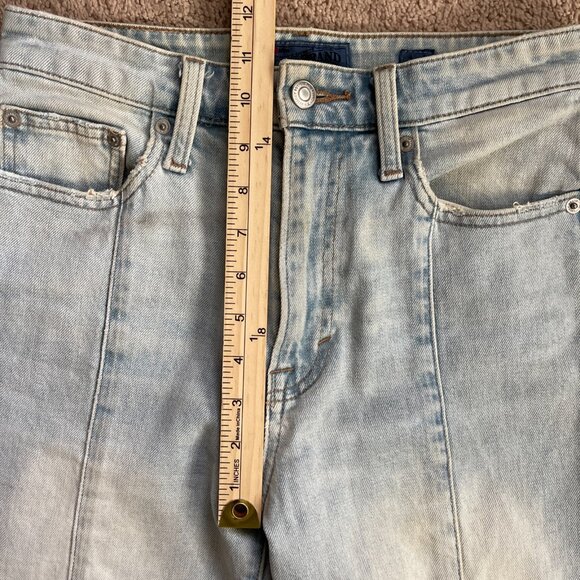 Lucky Brand Jeans Women 4/27 Blue Light Wash Lucky Pins Straight Leg Snap Hem - Picture 5 of 8